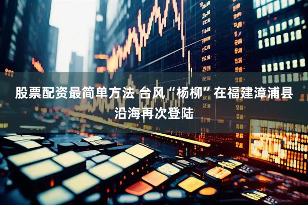 股票配资最简单方法 台风“杨柳”在福建漳浦县沿海再次登陆